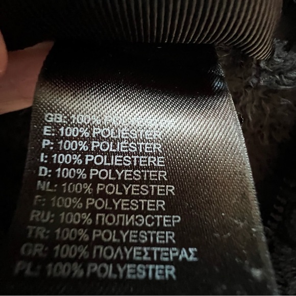 ⭐️ THE NORTH FACE Girls Osito Full Zip Fleece Jacket Black Size XL 18 - Picture 12 of 17